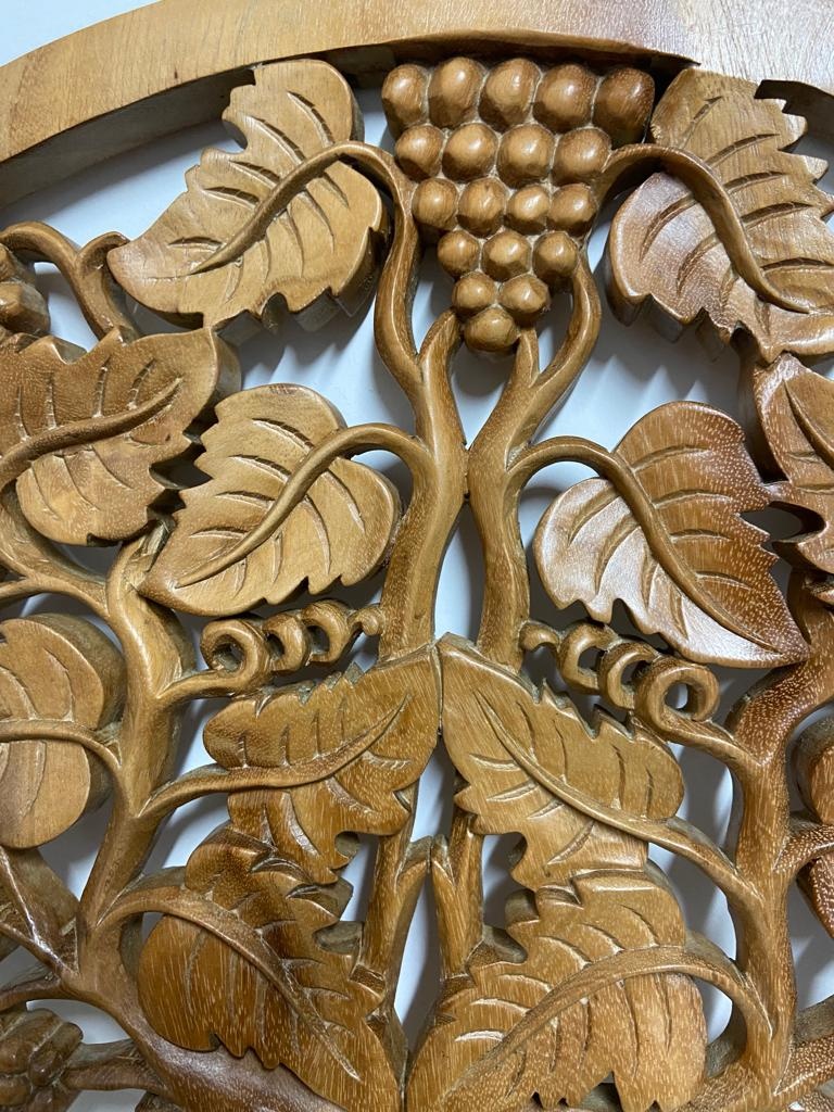 images 182295-4 1 Wandpaneel rond hout Levensboom met druiventrossen 60cm