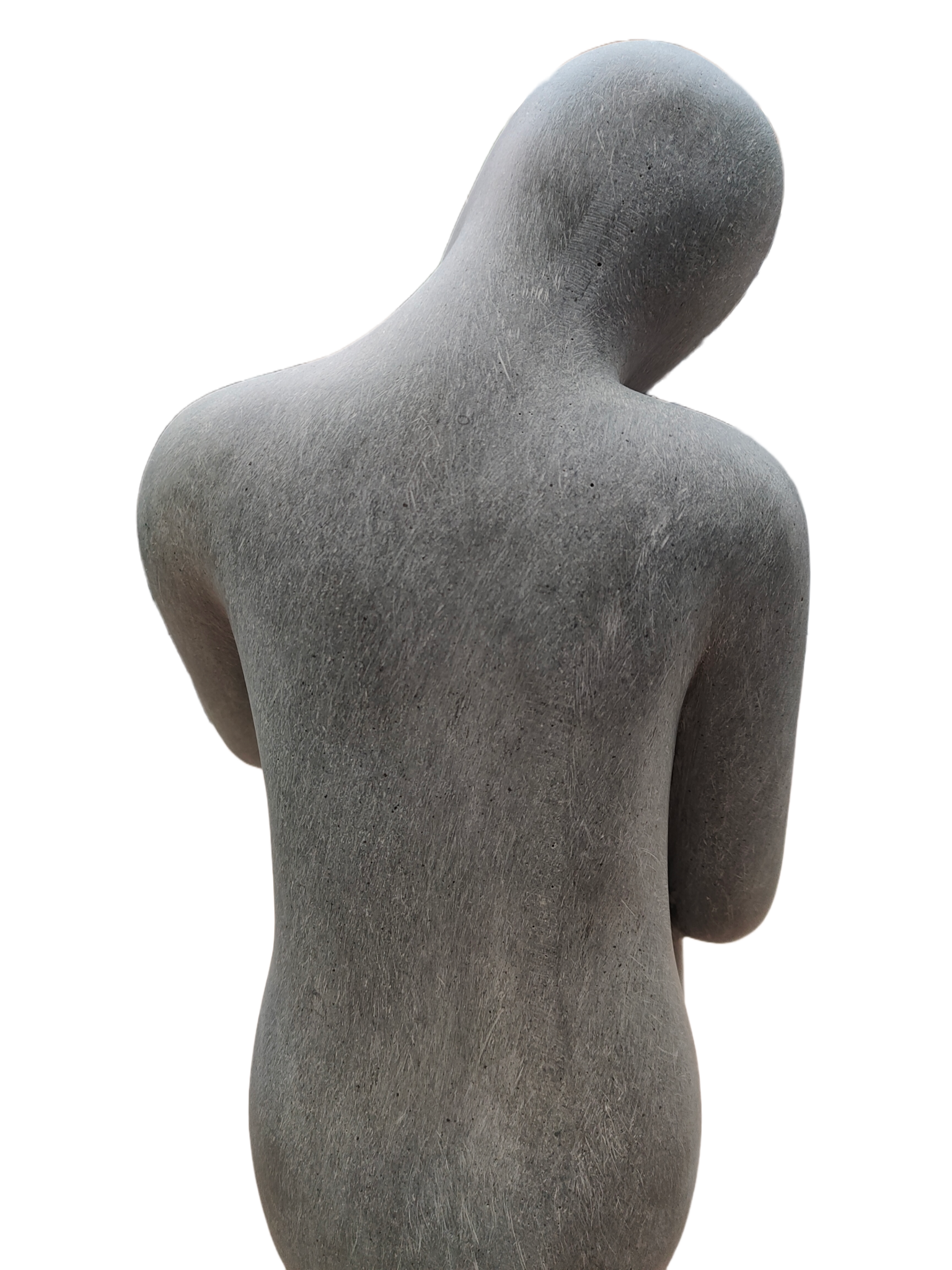 images 3132-1-003 - Stenen beeld zittende man hoofd op knie grijs 38cm - eliassen.nl 2