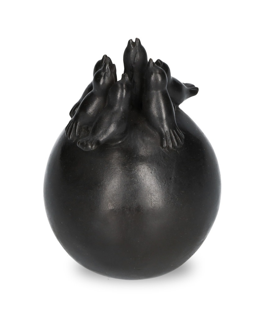 images bronzen urn 7 vogeltjes groot - eliassen.nl