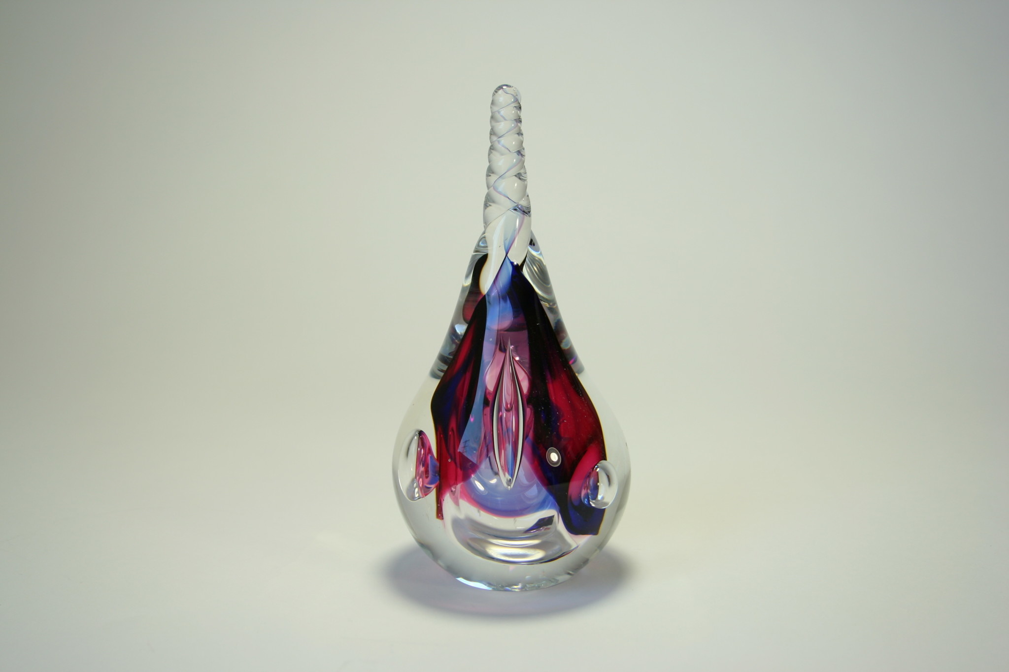 images Eliassen Druppel kristalglazen groen/violet rond 12cm