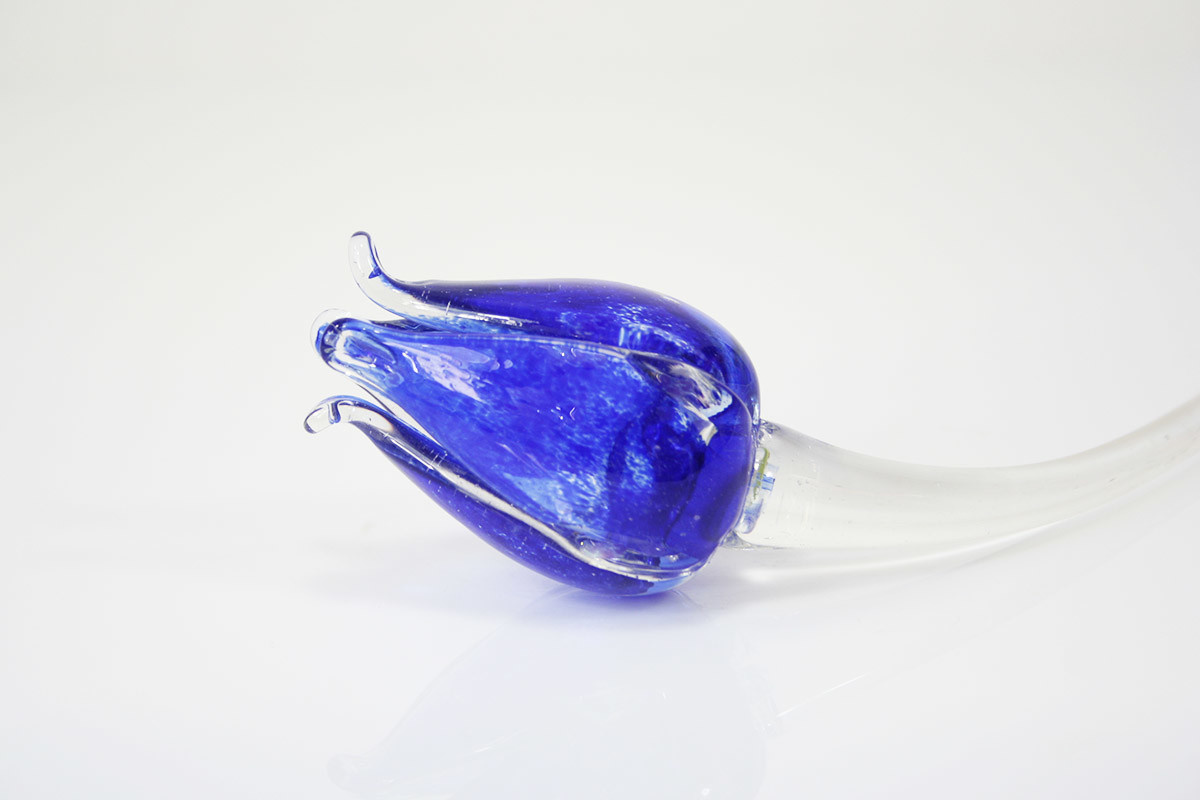 images Eliassen Glazen bloem Tulp blauw