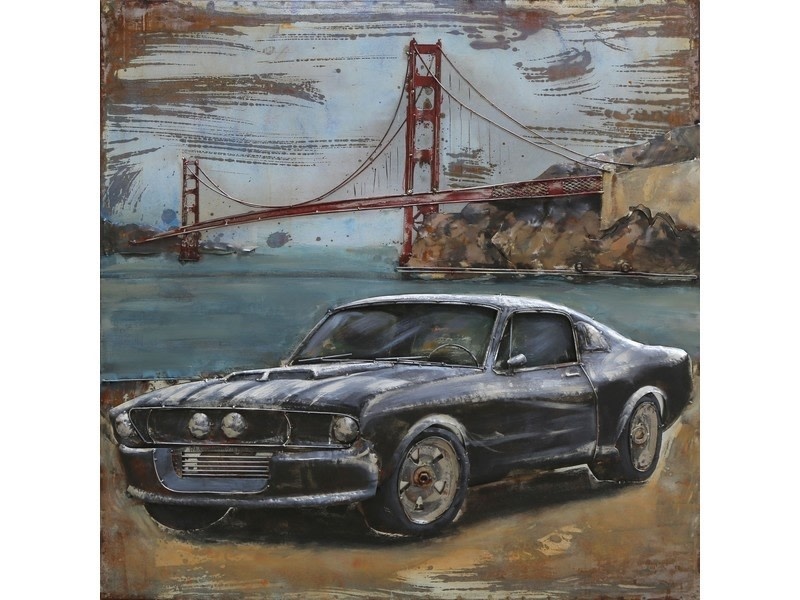 images Eliassen Metaal schilderij Mustang 100x100cm