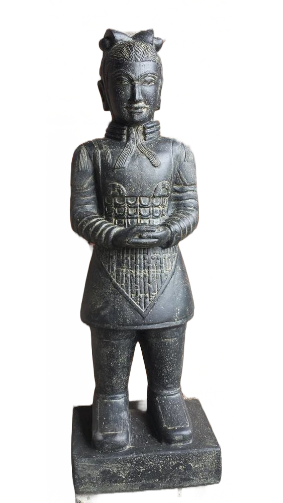 images Eliassen Stenen beeld Chinese krijger 200cm eliassen.nl