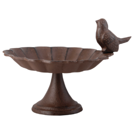 Eliassen Vogelbad op voet gietijzer 1 vogel