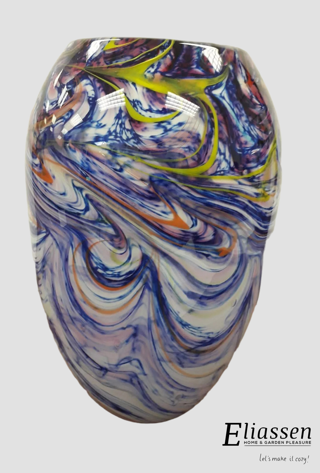 images Glaskunst Glazen Vaas 38cm Eliassen.nl