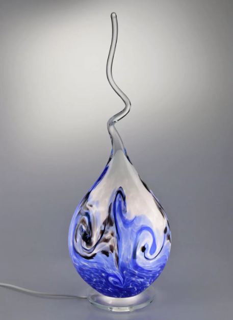 images glazen lamp blauw - eliassen.nl