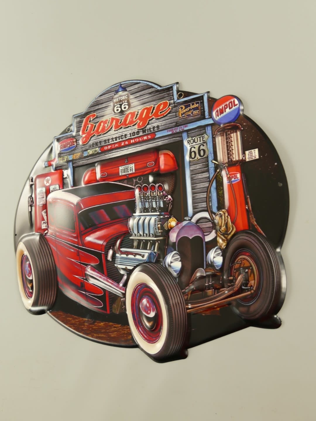 images Muurplaat blik Garage 66 40x50cm - Eliassen.nl