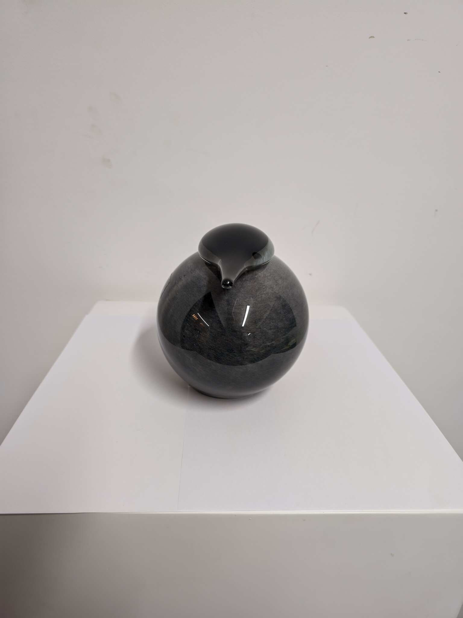 images Fidrio Vogel meeuw zittend glas XXL 30cm grey opal eliassen.nl 3