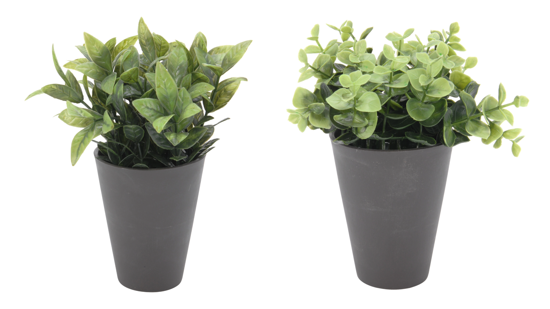 Kunstplantjes in donkere potjes Eliassen.nl