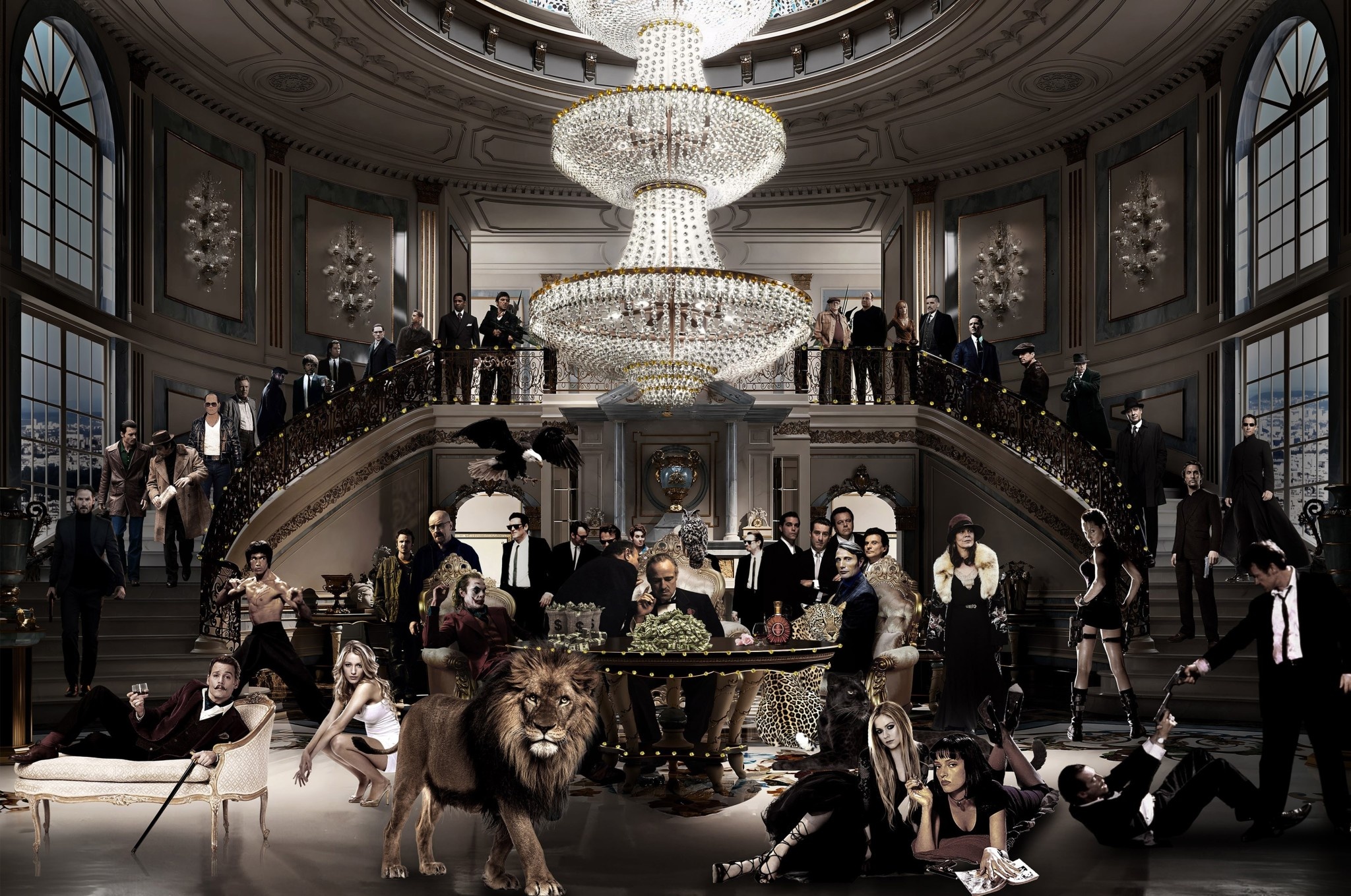 images Strass glasschilderij Eliassen.nl Duistere figuren s-354