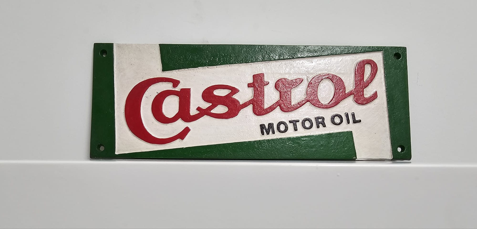 images Wanddecoratie gietijzer vintage Castrol 17x48cm eliassen