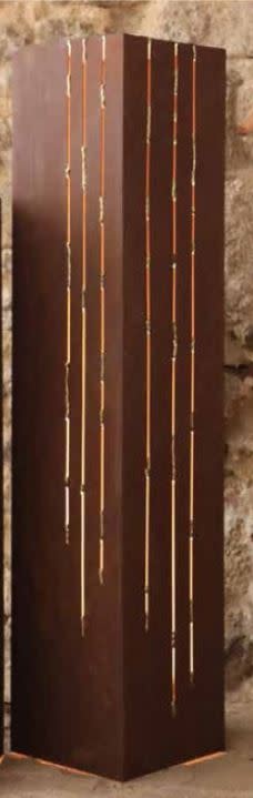 images zuil roest modern met strepen 100cm Eliassen.nl