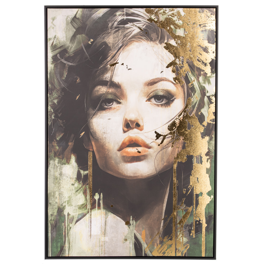 images Canvas schilderij Vrouw met goudeffect Eliassen.nl fk2155